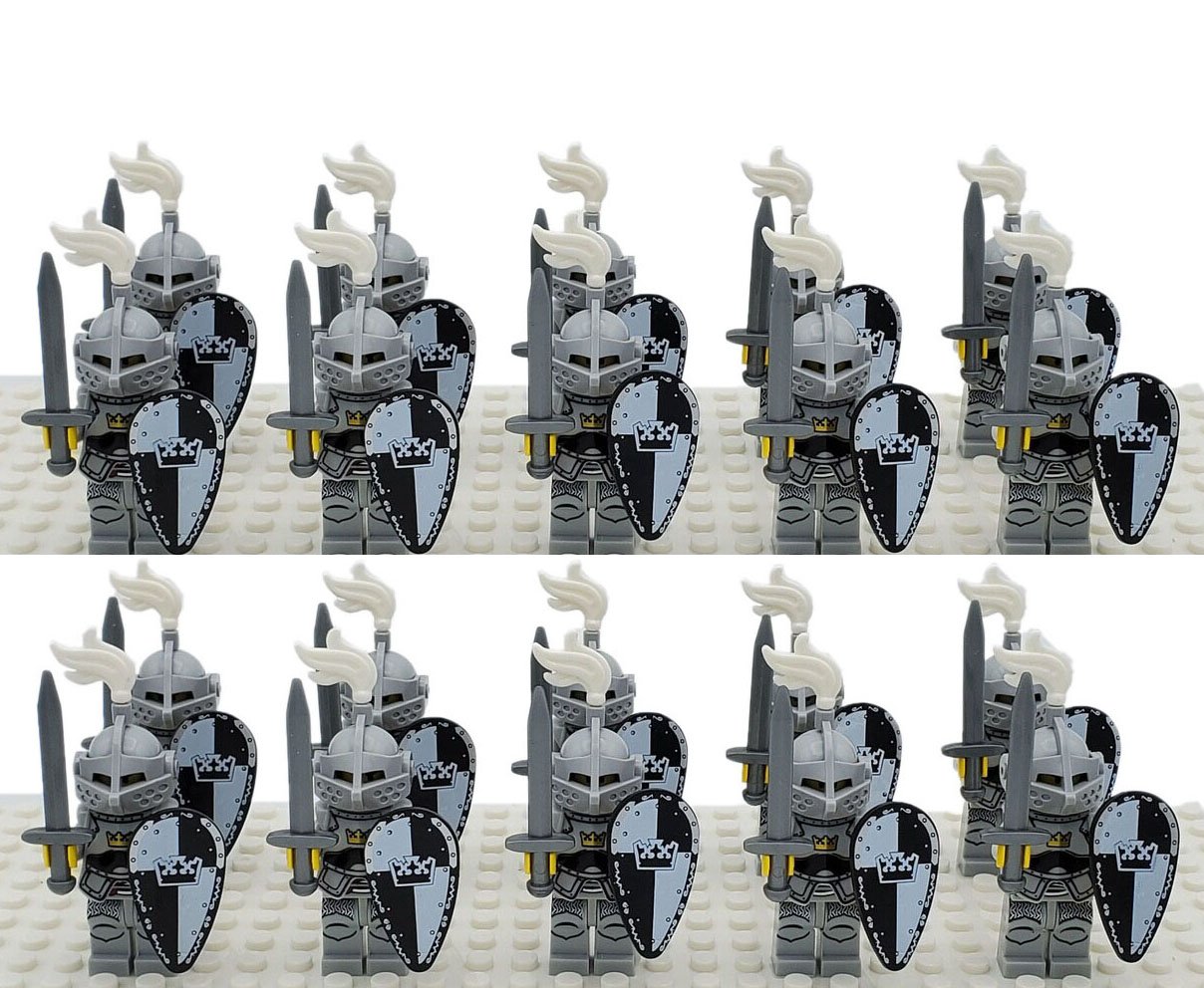 Medieval Black Crown Knights Set B 20 Minifigures Lot