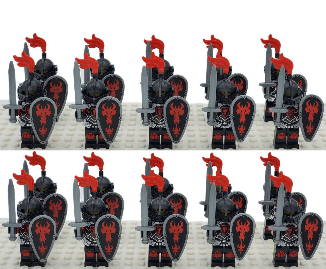 Medieval Red Dragon Knights Set B 20 Minifigures Lot