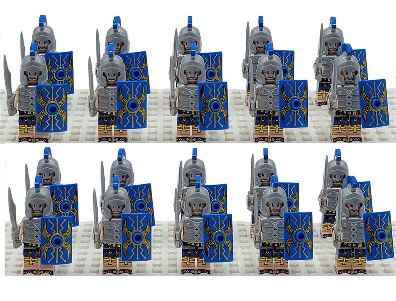20pcs/set Roman Soldiers (Blue) Minifigure Toys
