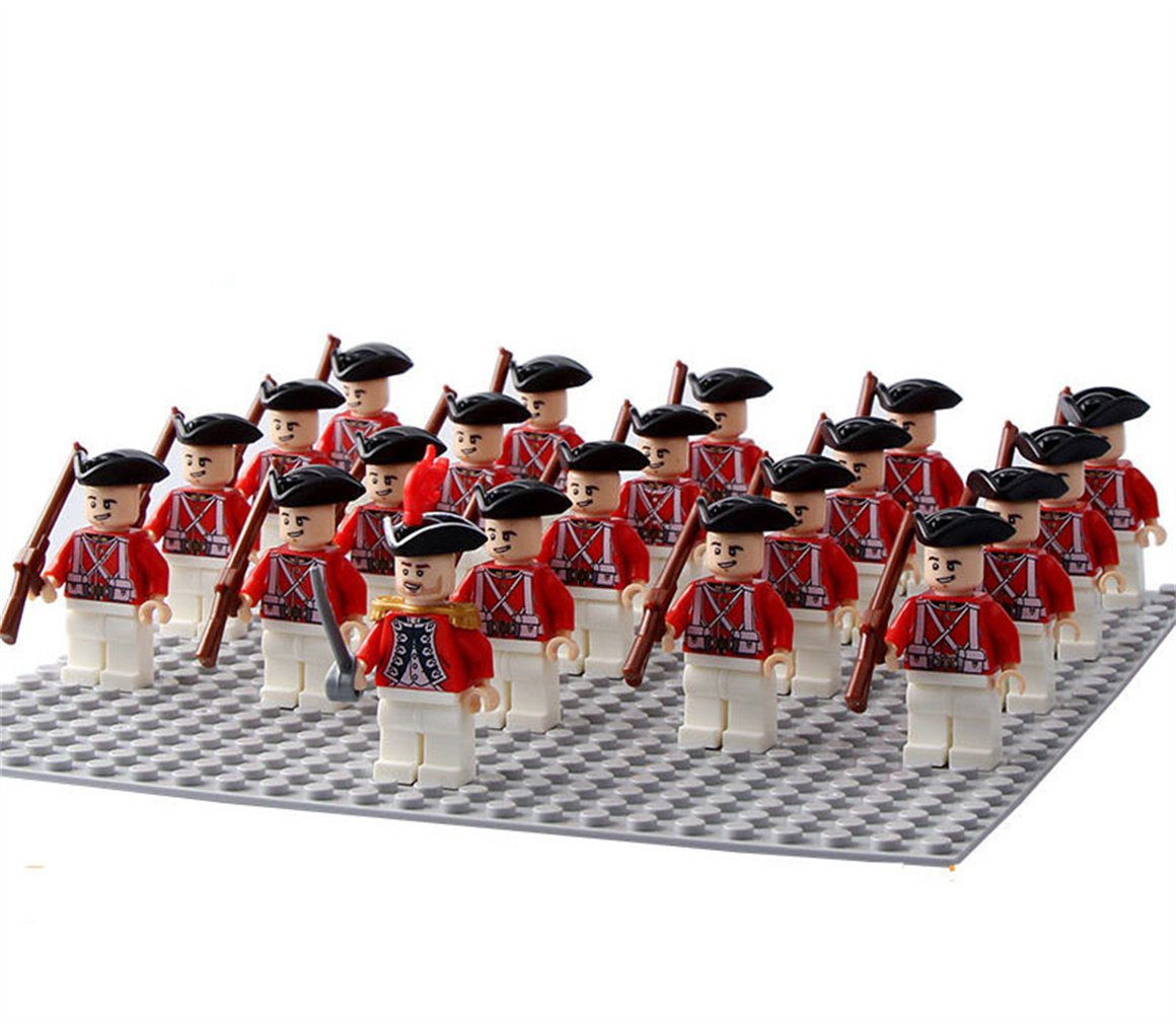 UK Red Coat Soldiers Army Set 21 Minifigures Toys