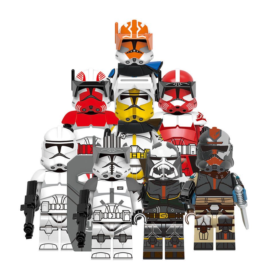 Star Wars Bad Batch with Cody, Wilco, Fox, Bly 8 Minifigure Set