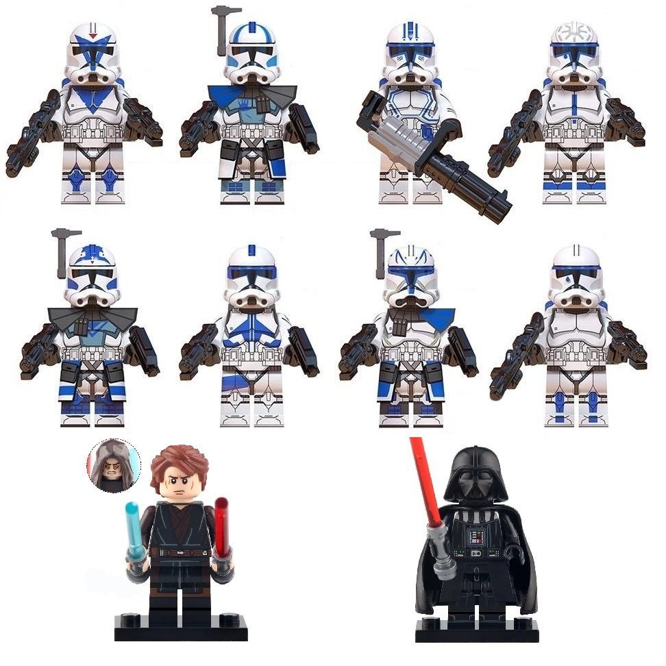 10pcs Anakin Vader Rex 501st Star Wars Minifigures