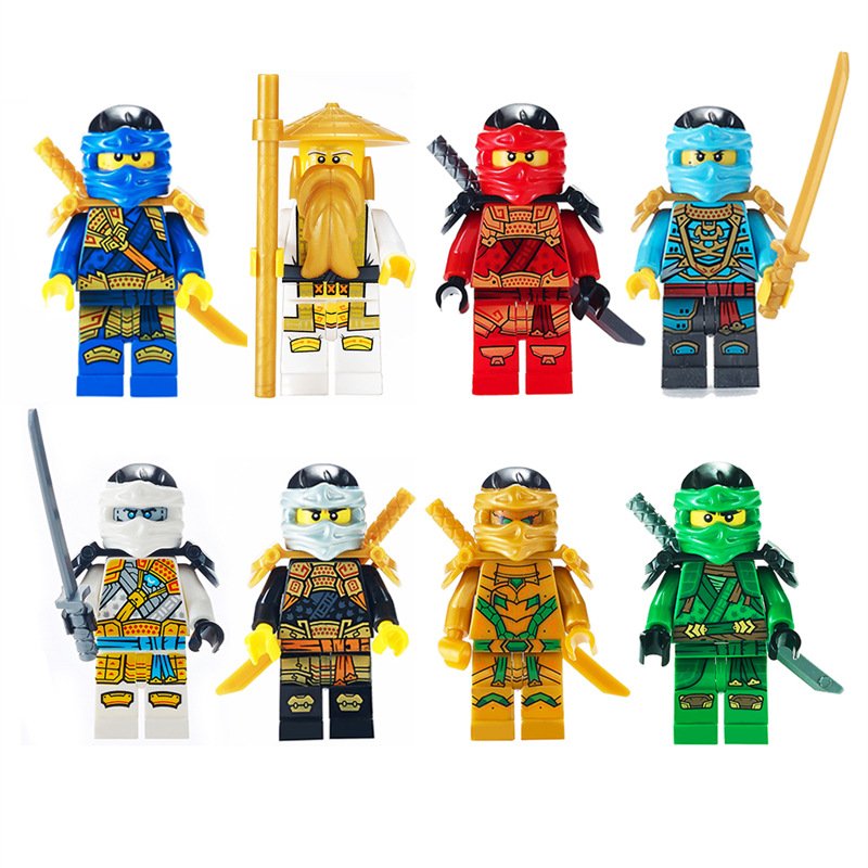 8pcs Golden Ninja Warriors Minifigures Set