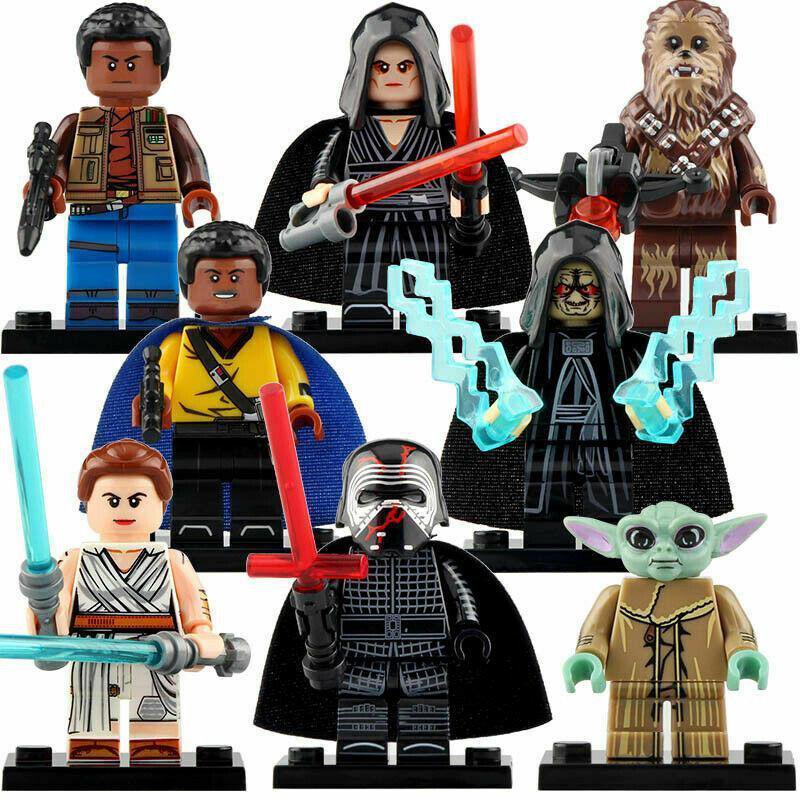 Star Wars Palpatine Rey Kylo Yoda Chewbacca 8 Minifigures Toys