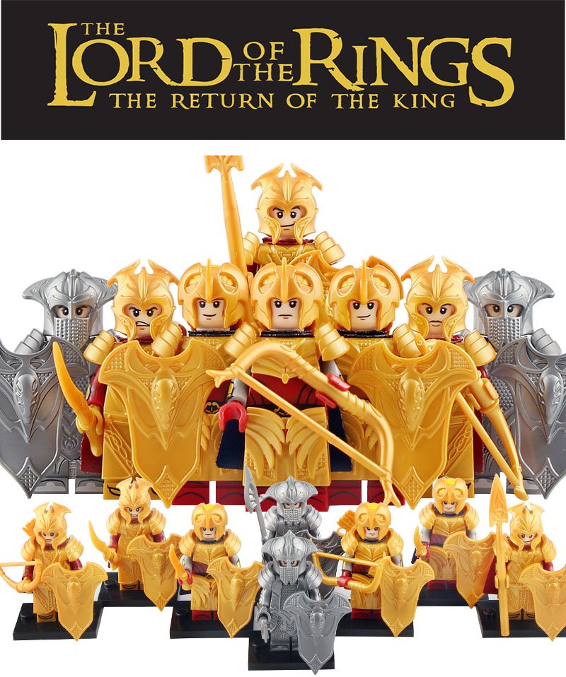 8pcs Mirkwood Elf Galadhrim Warriors Custom Minifigures LOTR Set