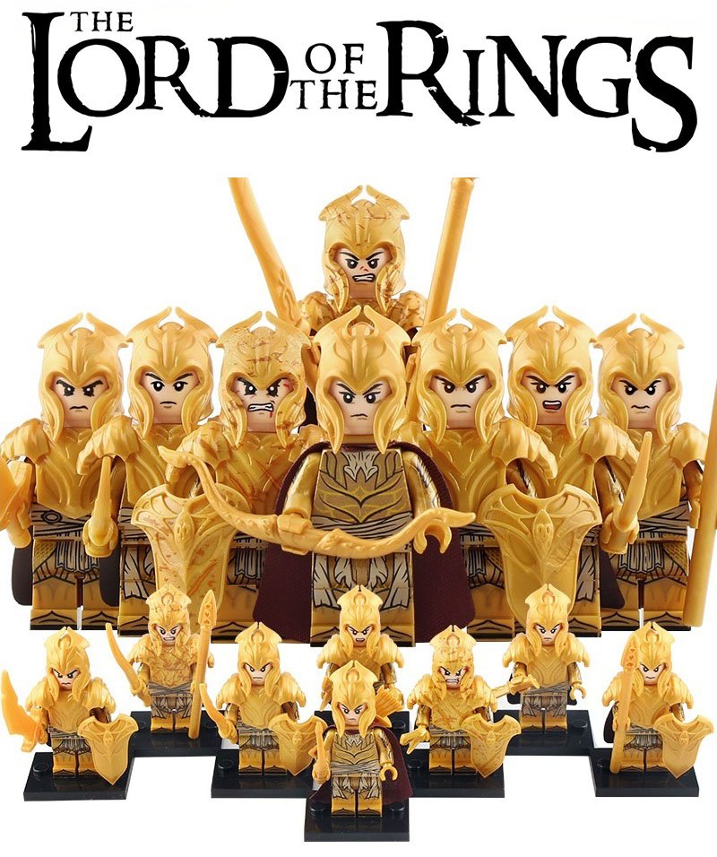 8pcs Mirkwood Elf Soldiers Custom Minifigures The Hobbit Building Toy