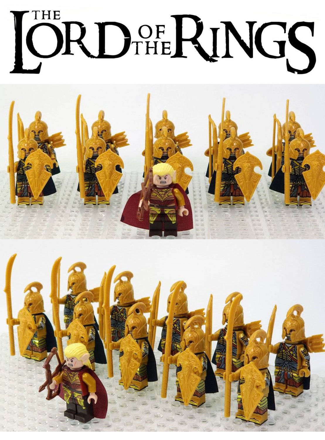 11pcs High Elves Noldor Warriors LOTR Custom Minifigures Toy Set