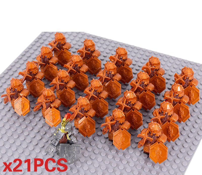 LOTR Mountain Dwarves Copper Army B 21 Minifigures