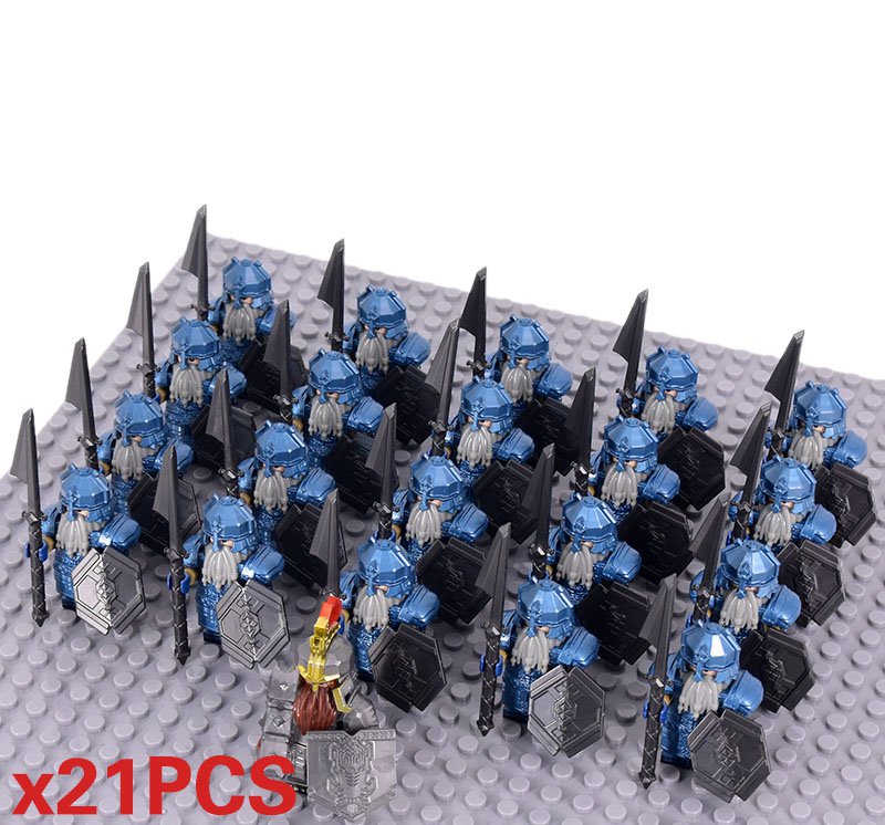 LOTR Mountain Dwarves Cobalt Army B 21 Minifigures