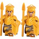 2pcs LOTR Silvan Elves Spears Infantry Army Soldier Minifigures