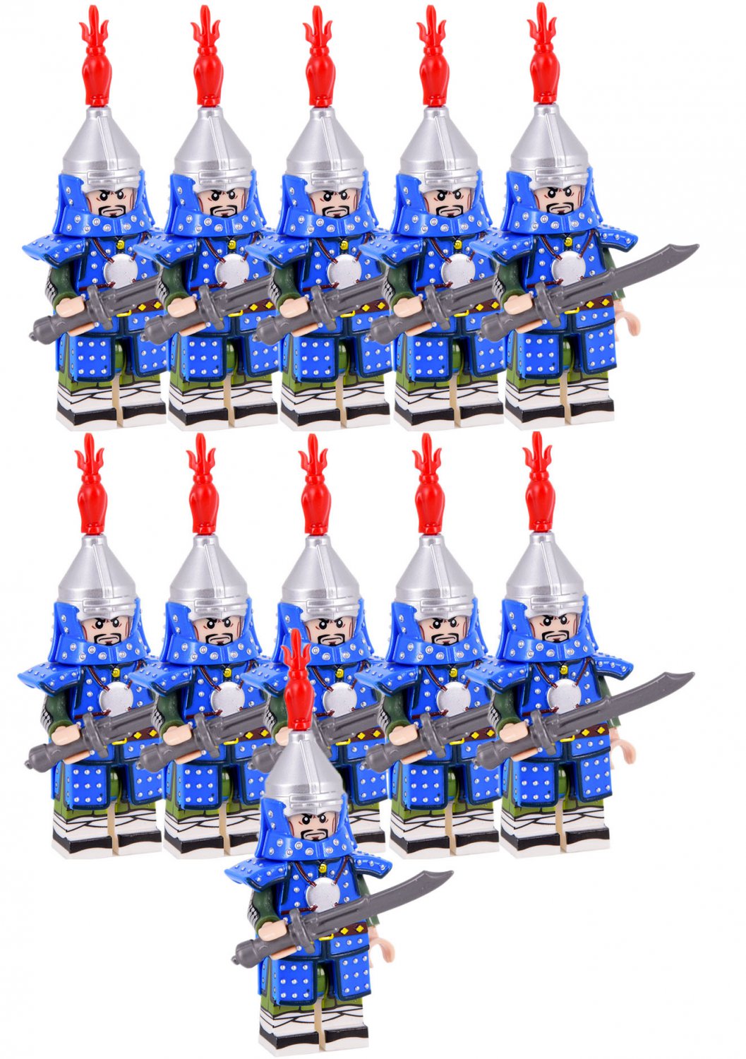 Ancient China Ming Dynasty General Army Set A 11 Minifigures Lot