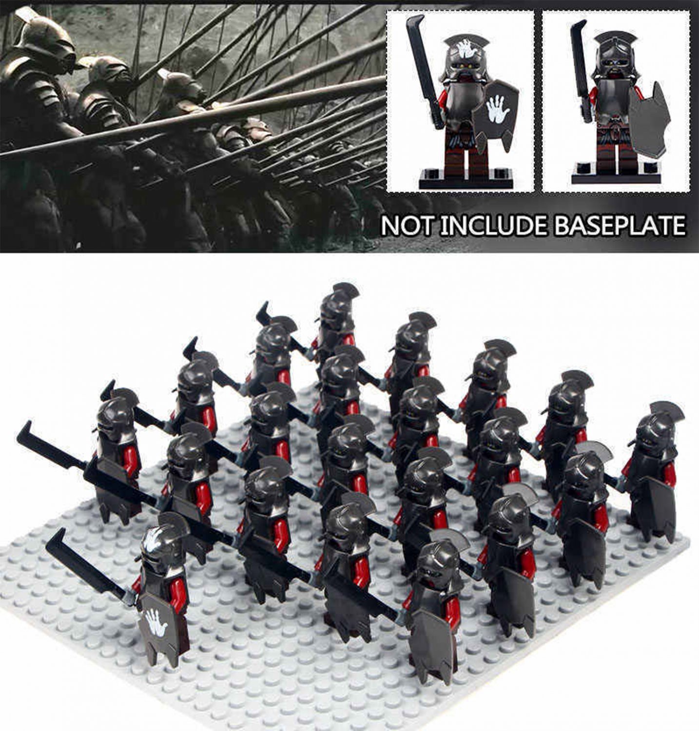 LOTR Battle of Helm's Deep Uruk-hai Soliders Army 21 Minifigures Set