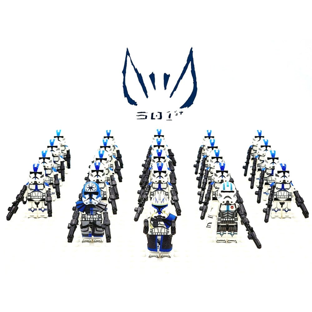 23pcs Star Wars 501st Legion Captain Rex Jesse Clone Trooper Custom Minifigures