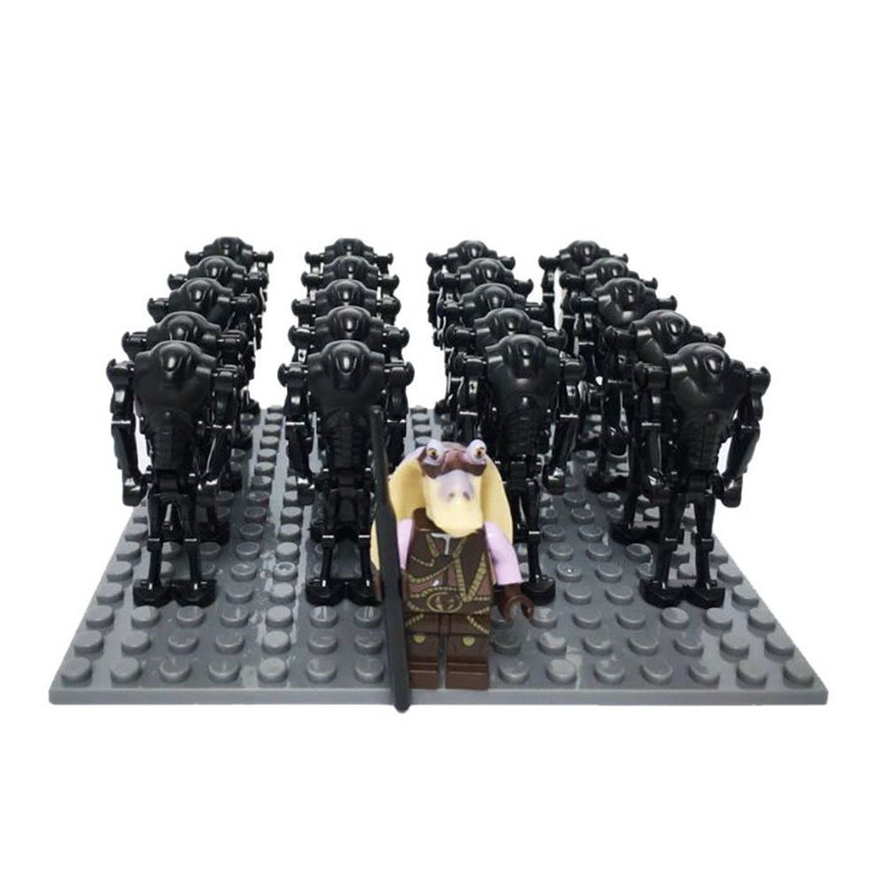 21pcs Star Wars Jar Jar Binks Commanded Super Battle Droid Army Set Minifigures Toys