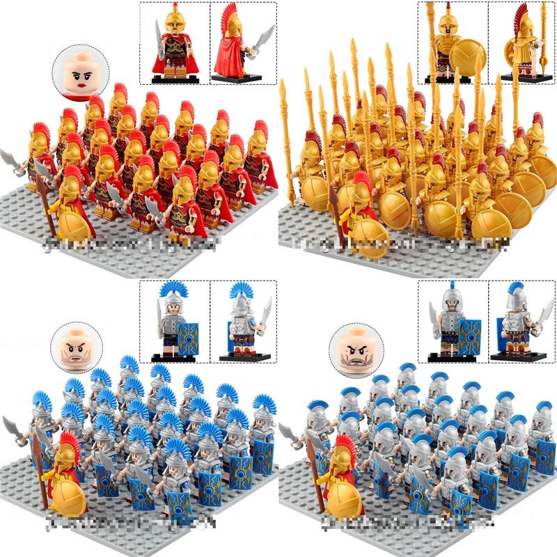 Medieval Ancient Roman Legion Spartan Warriors Army Set 21 Minifigures Lot