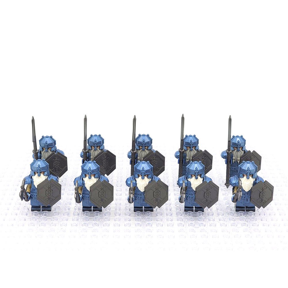 10PCS LOTR The Habbit Mountain Dwarves Heavy Cobalt Custom Minifigures