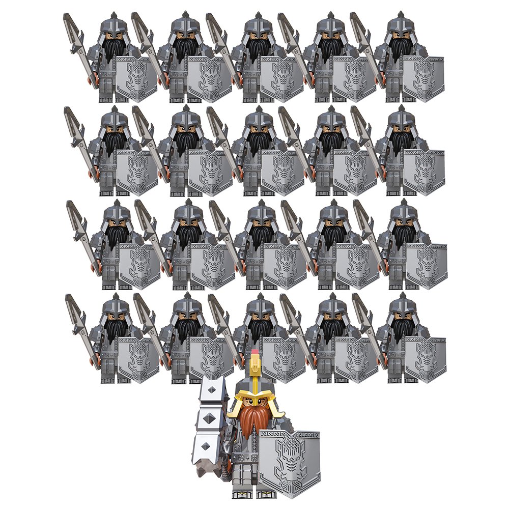 LOTR Dwarf King and Heavy Pike Army 21PCS Minifigure Set