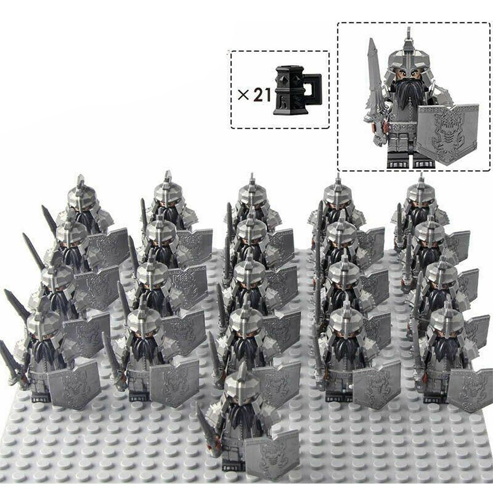 LOTR Mountain Dwarves Shortsword Infantry 21PCS Minifigure Set