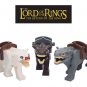 LOTR The Hobbit Warg Wolves of Isengard 3 Colors 8PCS Minifigure Set
