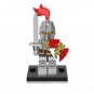 1PC Medieval Castle Mounted Gold Lion Knight Minifigure