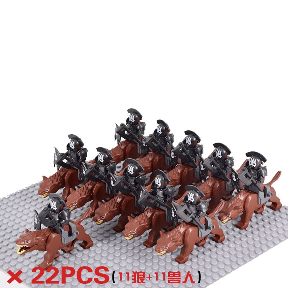 22PCS LOTR Uruk-hai Warg Riders Commanders Minifigure Set