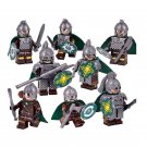 8PCS LOTR Rohan Royal Guards Heavy Armor Assortment Minifigure Set