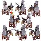 16PCS LOTR Mounted Horned Sheep Dwarf Infantry Assortment Minifigure Set