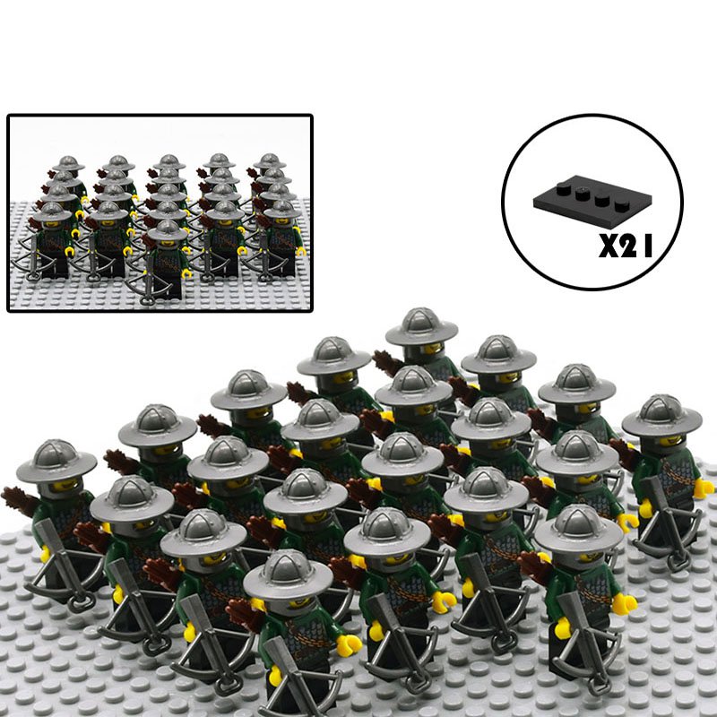 21PCS Medieval Kingdom Knights Archers Minifigure Set