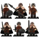 6PCS Game of Thrones Stark Soldiers with Eddard Stark Minifigure Set