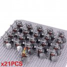 21PCS LOTR Mountain Dwarves Heavy Hammer Infantry Minifigure Set