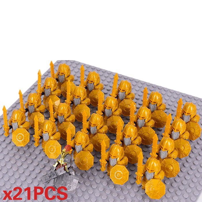 21PCS LOTR Mountain Dwarves Gold Sword Infantry Minifigure Set B