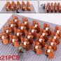 21PCS LOTR Mountain Dwarves Heavy Copper Infantry Minifigure Set A