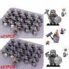 42PCS LOTR Mountain Dwarves Heavy Silver Army Collection Minifigure Set
