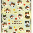 kawaii Q-lia army kohamu sticker sheet