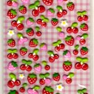 cute Kamio Japan puffy fruits sticker sheet USED