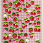 cute Kamio Japan puffy fruits sticker sheet USED