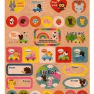 kawaii Kamio Japan animal message sticker sheet