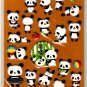 kawaii Kamio Japan puffy panda sticker sheet USED