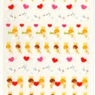 kawaii Mind Wave heart angels sticker sheet USED