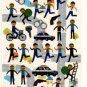 kawaii Q-lia police chase sticker sheet