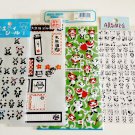 kawaii Kamio Mind Wave Gakkenth Aronzo Panda sticker sheet lot USED