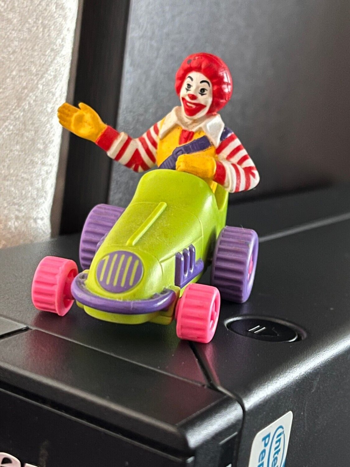 1992 McDonald's Happy Meal Ronald Mcdonald Waving Hand on Car