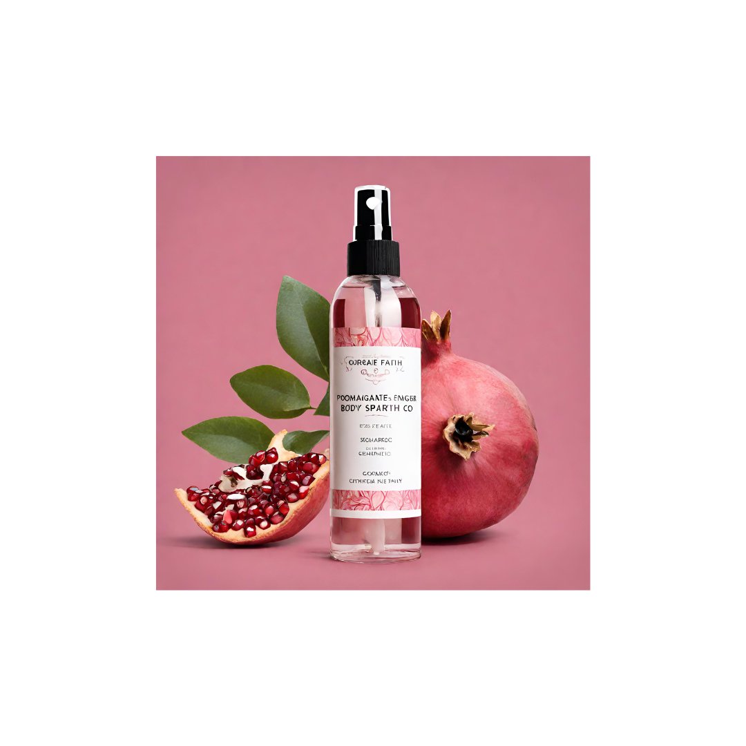Natural, Handcrafted Pomegranate & Ginger Scented Women's Body Spray