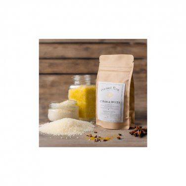 Natural, Handcrafted Citron & Spices Scented Unisex Bath Salts 4 Oz.