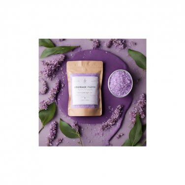 Natural, Handmade Fresh Lilac Scented Women's Bath Salts 4 Oz.