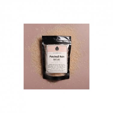 Natural, Handcrafted Patchouli Rain Scented Unisex Bath Salts 4 Oz