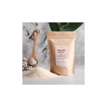 Natural, Handcrafted Vanilla Bean Scented Women's Bath Salts 4 Oz
