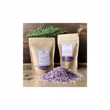 Natural, Handcrafted Violet Leaf & Sweetgrass Scented Women's Bath Salts 4 Oz