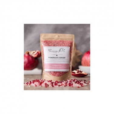 Natural, Handcrafted Pomegranate & Ginger Scented Women's Bath Salts 4 Oz