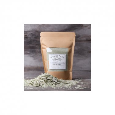 Natural, Handcrafted White Sage Scented Unisex Bath Salts 4 Oz